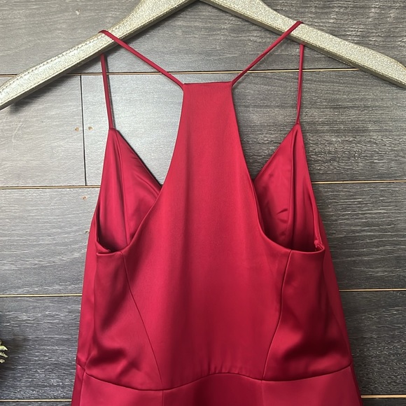 Express V Neck Satin Mini Cocktail Dress Sz 2 - Picture 6 of 9